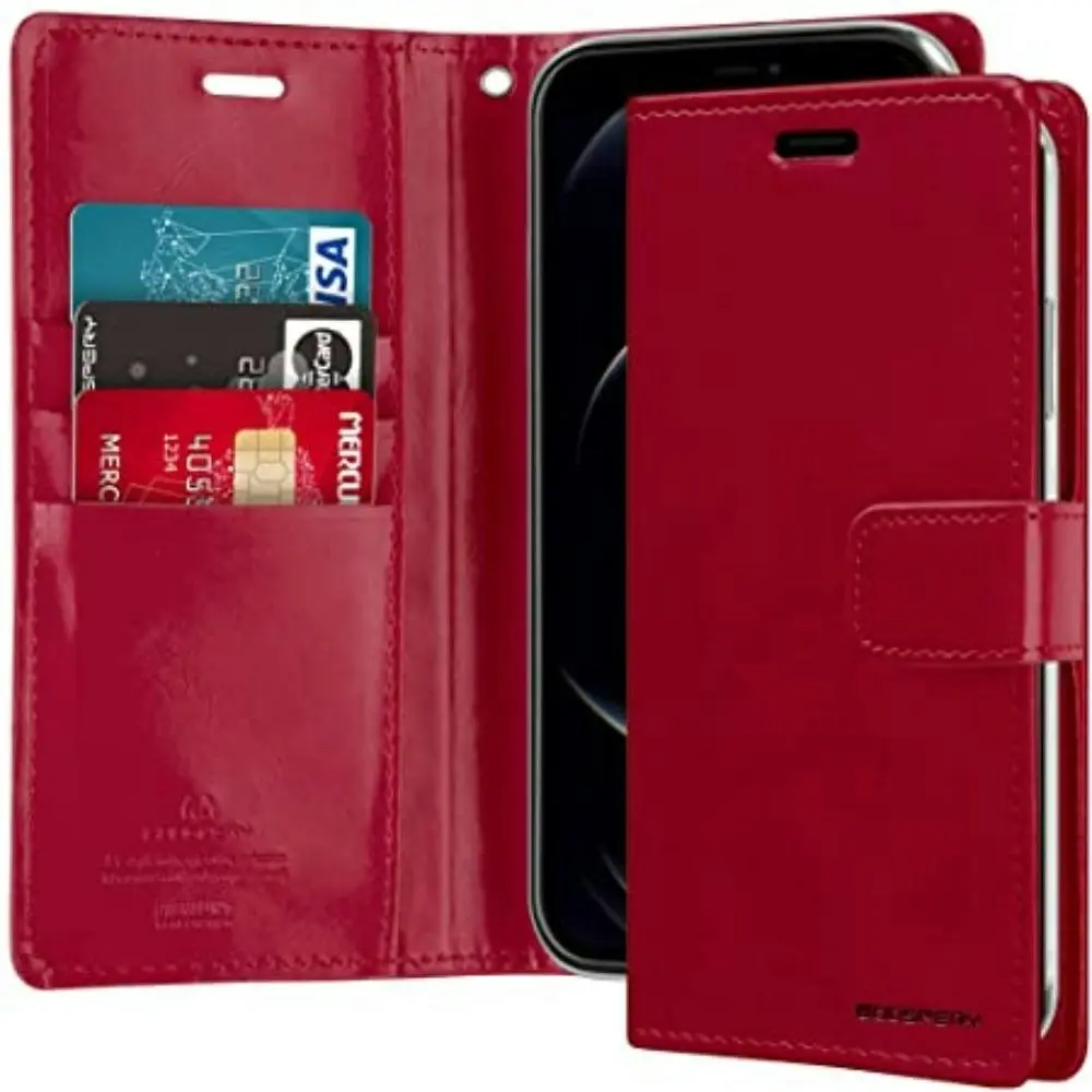 Mansoor Diary Case With Card Slot for iPhone 12 Pro Max 6.7" - Maroon