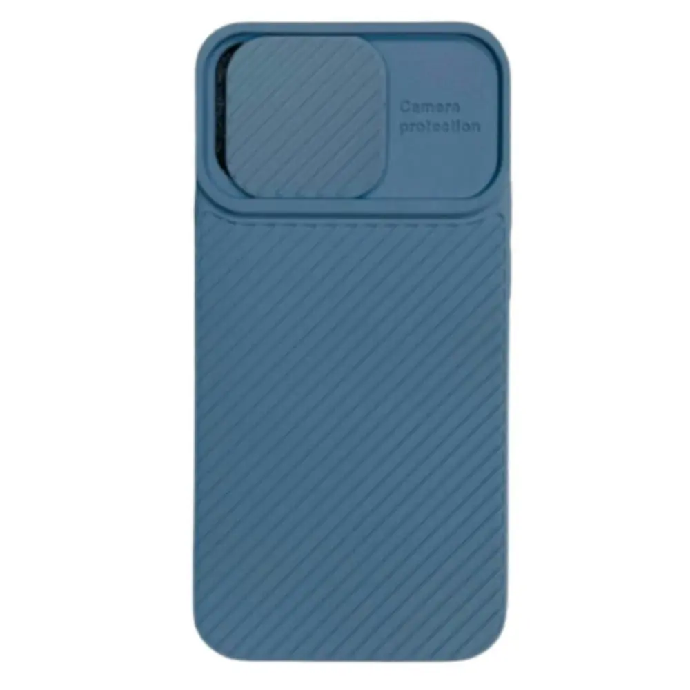 Slide Lens Camera Protection Case for iPhone 12 Mini 5.4" - Blue