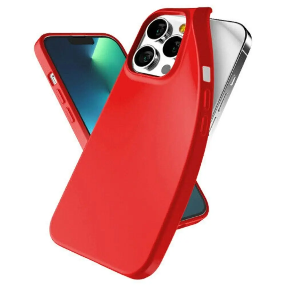 Soft Feel TPU Case For iPhone 13 Pro Max 6.7"- Red