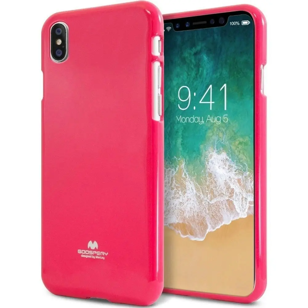 Goospery Metallic TPU Case For iPhone X/Xs - Hot Pink