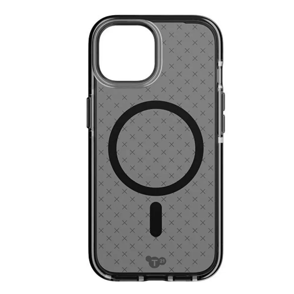 Tech21 Evo Check MagSafe Case For iPhone 15 6.1" - Smokey Black