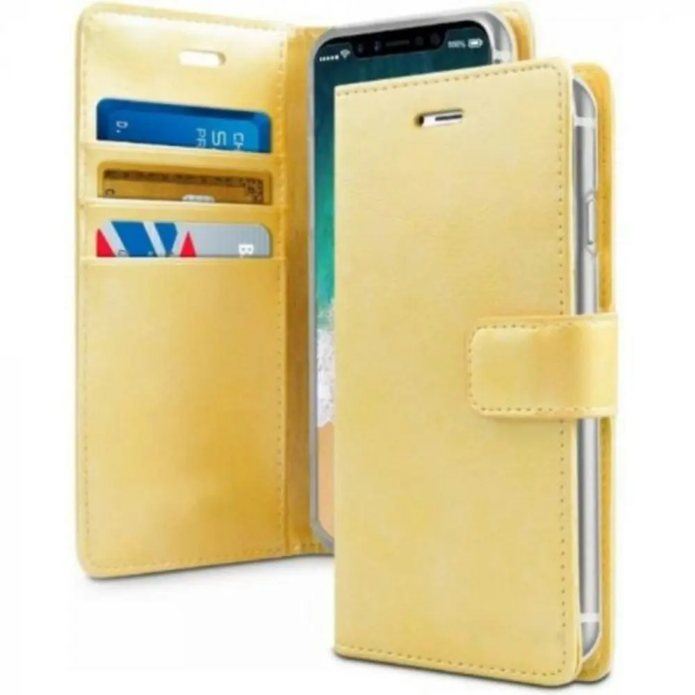 Bluemoon TPU Book Case For iPhone Xr 6.1" - Gold