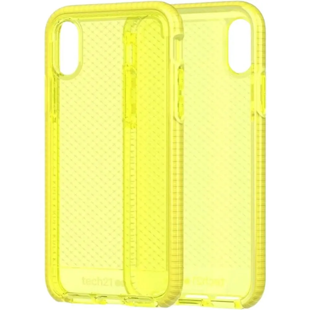 Tech21 Evo Check Protection Case For iPhone Xs Max - Neon Yellow