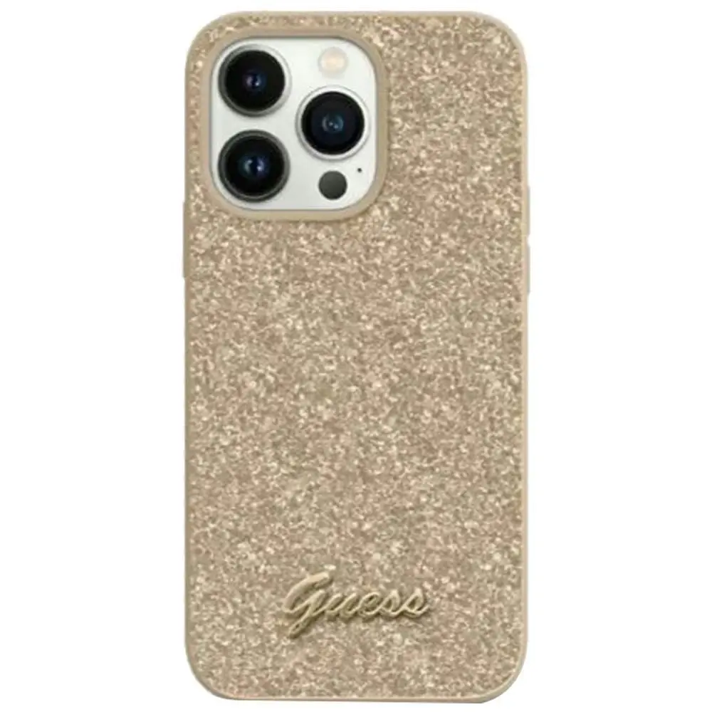 Guess Glitter Flakes Case For iPhone 14 Pro 6.1" - Gold