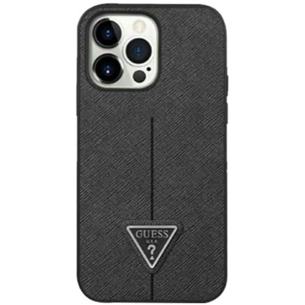 Guess Safiano Line Case For iPhone 14 6.1" - Black