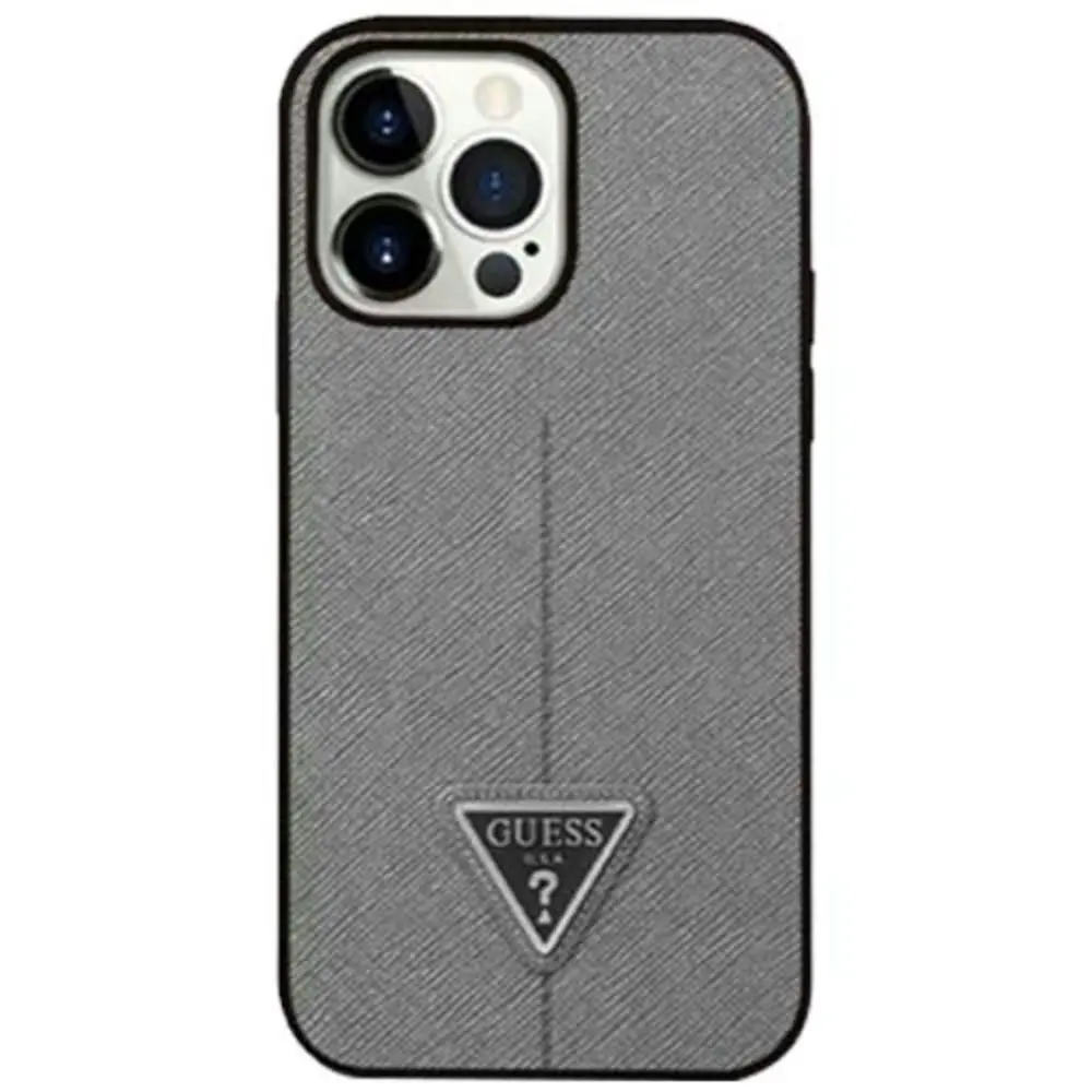 Guess Safiano Line Case For iPhone 14 6.1" - Silver