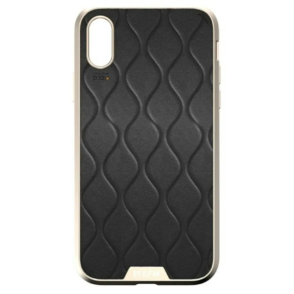 EFM Verona D30 Case for Armour iPhone X / XS 5.8" - Gold / leather