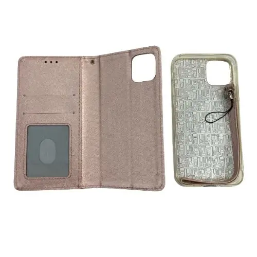 2in1 Book Case With Magnetic Jelly Case For iPhone 11 Pro 5.8"