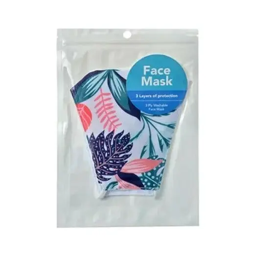 Face Mask - Palm Pink & Turquoise