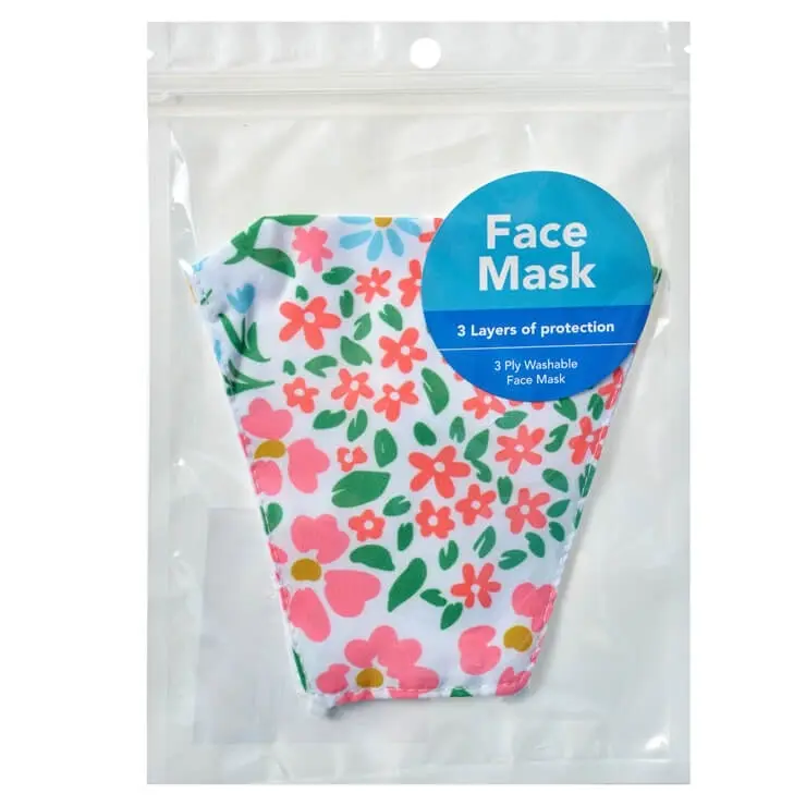 Face Mask Disposable - Pastel Floral Print