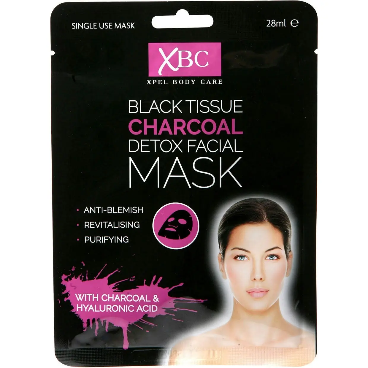 Charcoal Detox Facial Mask - Black Tissue