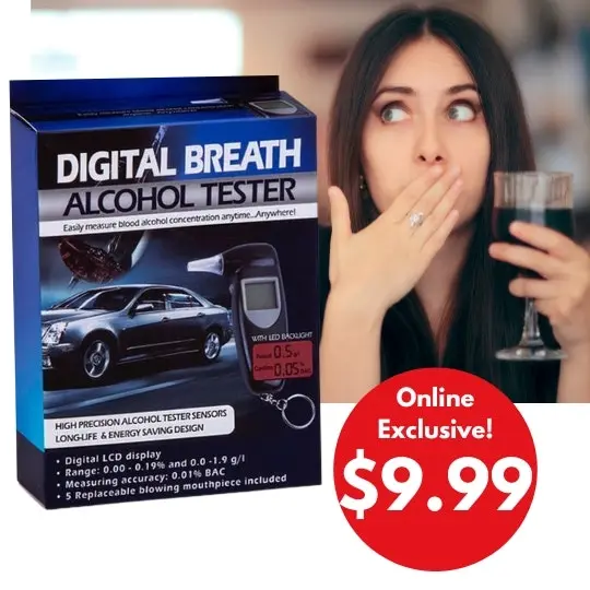 Digital Breath Alcohol Tester - LCD Display