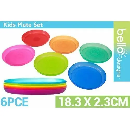 Kids Plates Multicolour Set