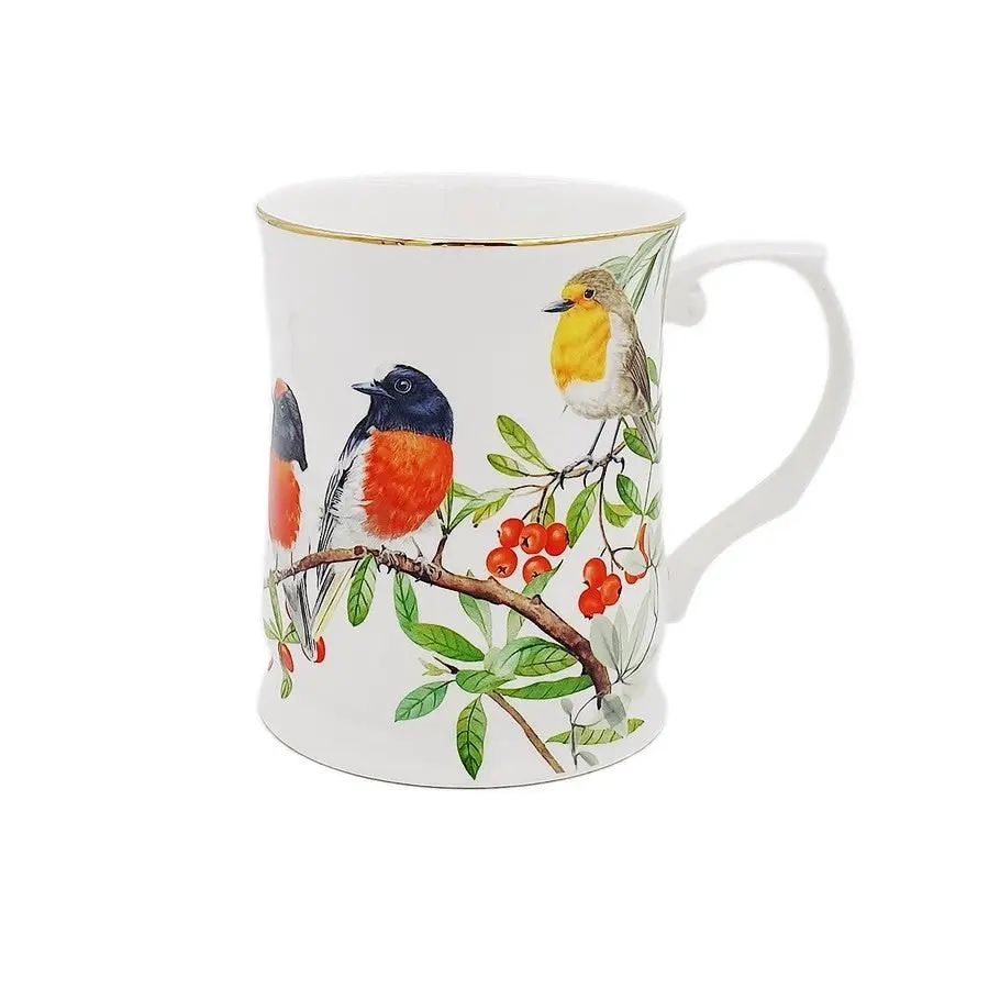 Red Breasted Robin Fine China - Mug