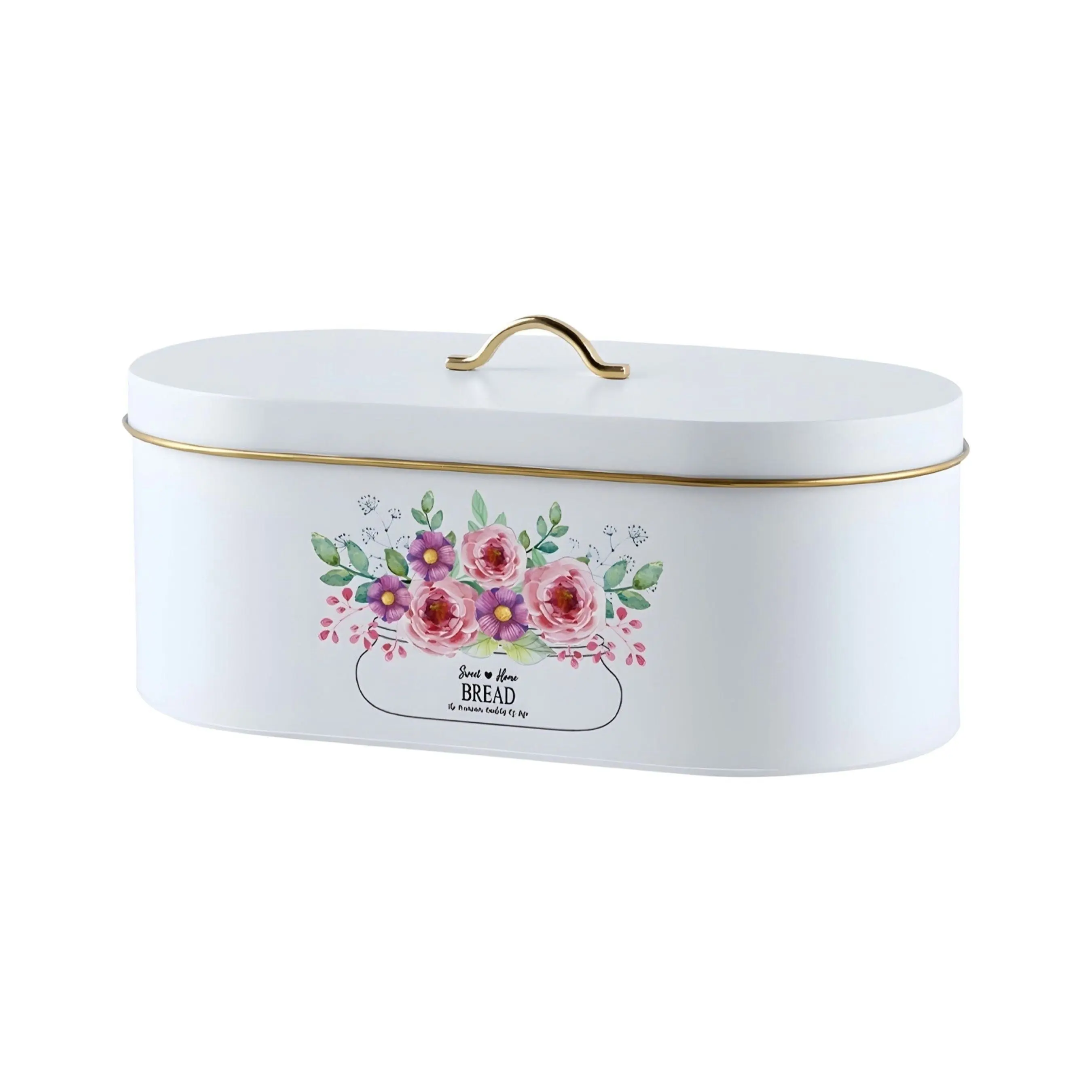 Metal Oval Storage Bucket - Meadow Bouquet