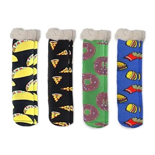 Sherpa Socks Food Prints - Boys