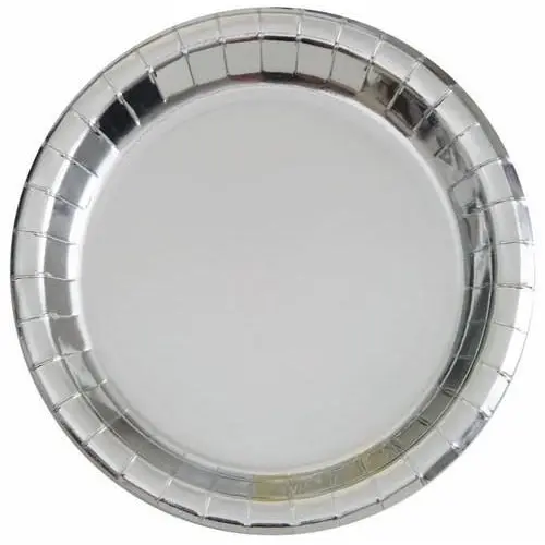 Silver Foil - Round Paper Plates