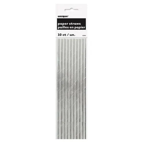 Silver Foil Paper Straws