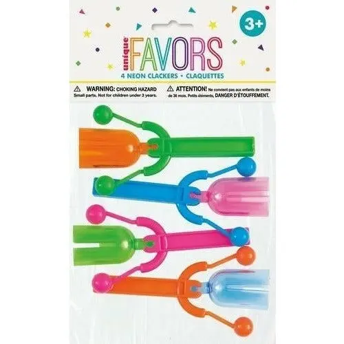 Neon Clacker Noisemakers - Party Favors