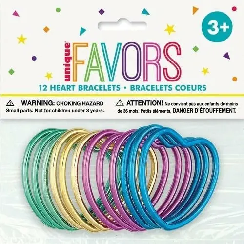 Shiny Heart Bracelets - Party Favors