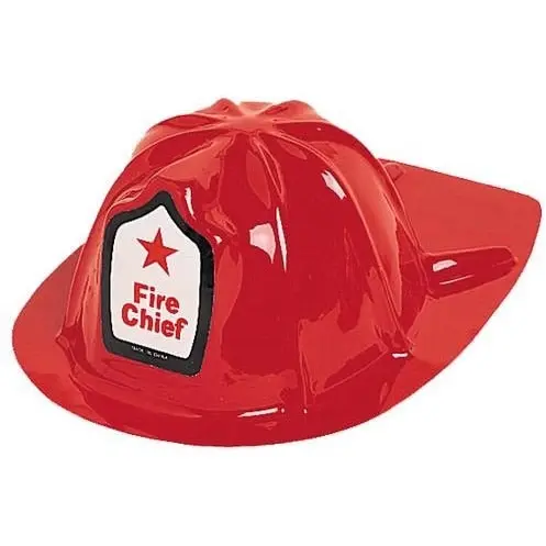 Fire Chief Helmet Hat Child Plastic