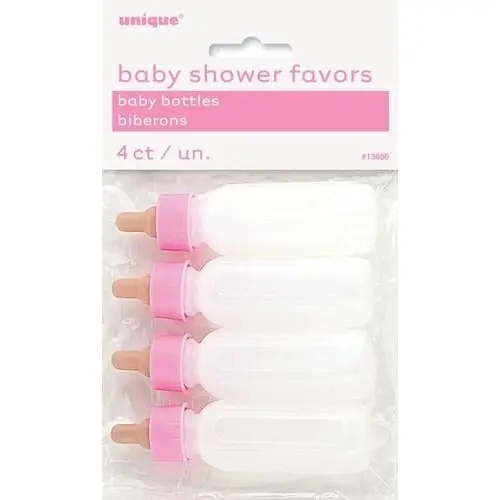 Baby Shower Party Favors - Bottles Pink Top