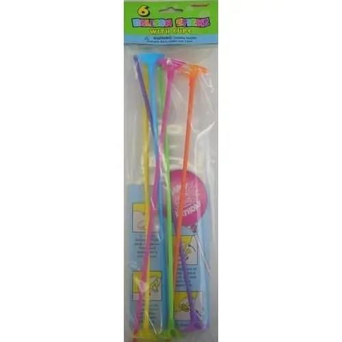 Colored Balloon Sticks and Cups