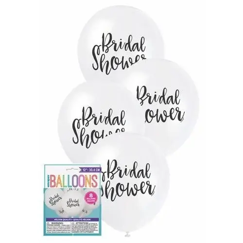 White Bridal Shower Latex Balloons