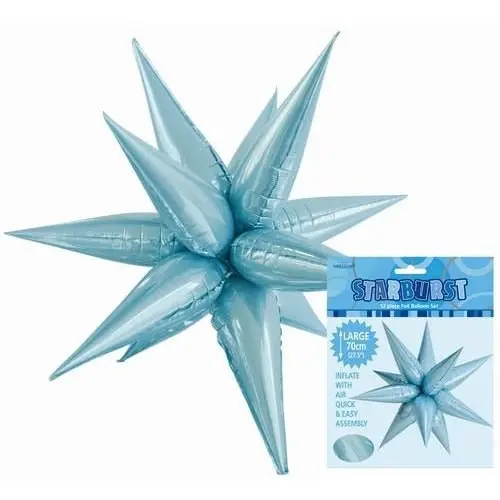 Glitz Starburst Foil Balloon - Powder Blue