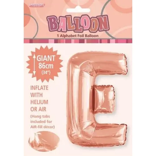 Rose Gold E Alphabet Foil Balloon