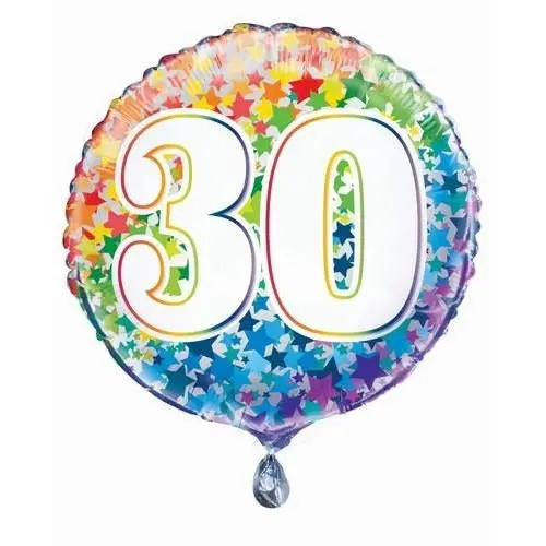 Rainbow Stars 30 45cm Foil Balloon Packaged