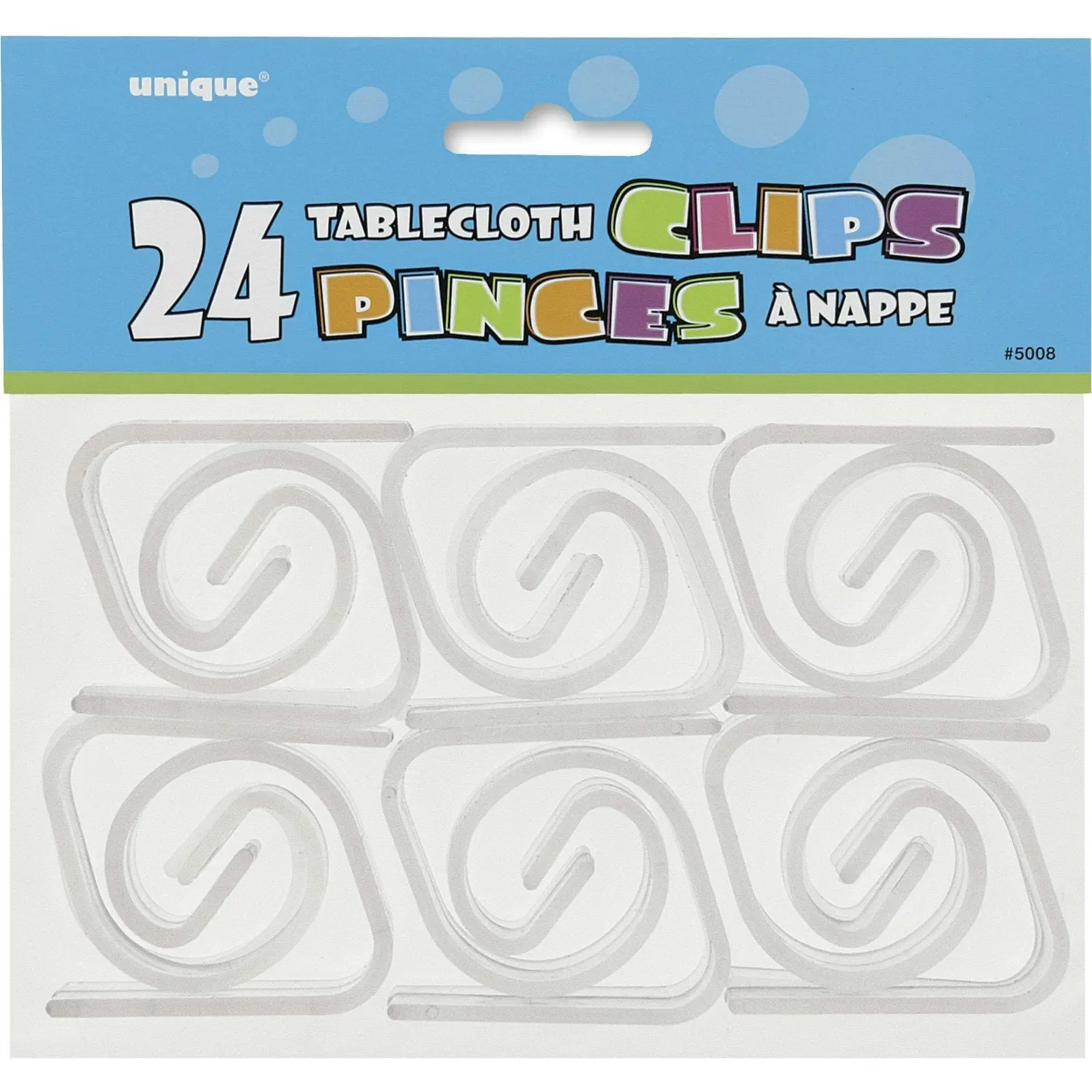 Tablecloth Tablecover Clips - Clear