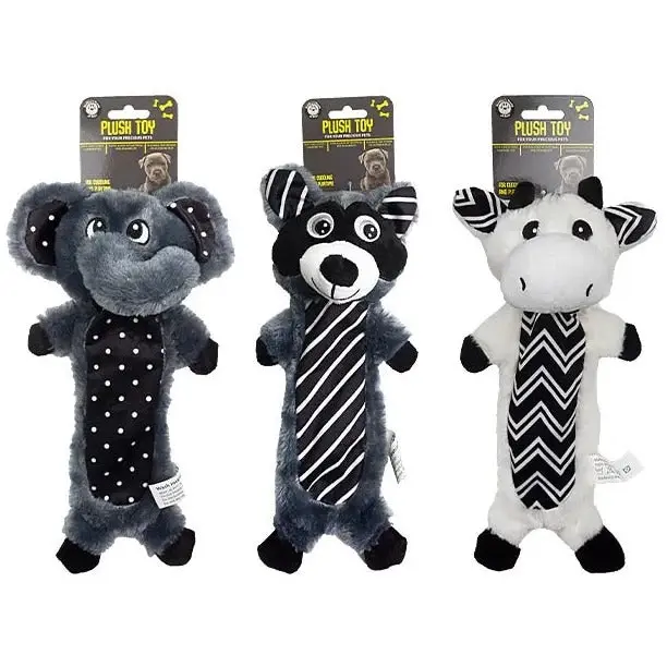 Dog Plush Toy Black and White