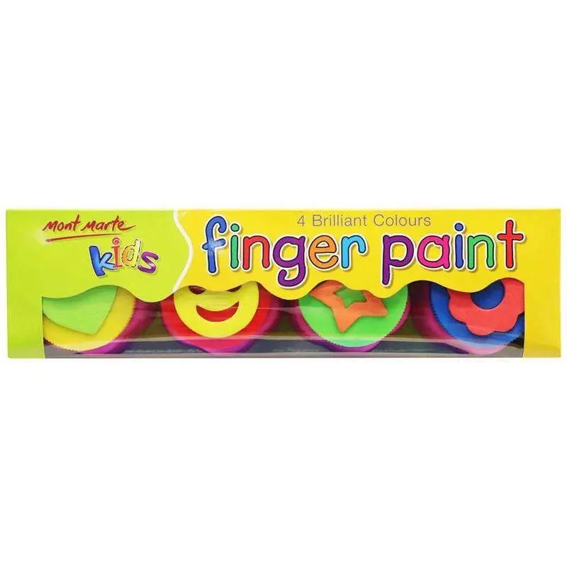 Mont Marte Kids Finger Paints with Stamp Set