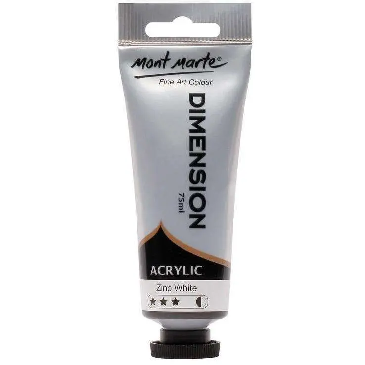 Mont Marte Dimension Acrylic Paint - Zinc White