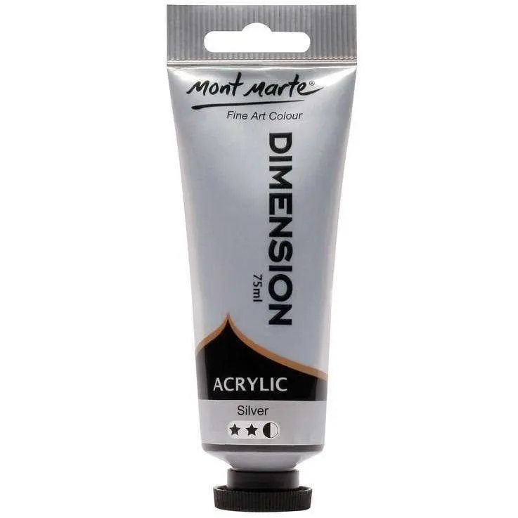 Mont Marte Dimension Acrylic Paint - Silver