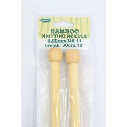 Bamboo Knitting Needle 30cm - 8mm