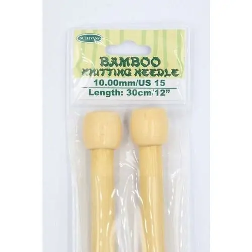 Bamboo Knitting Needle 30cm - 10mm