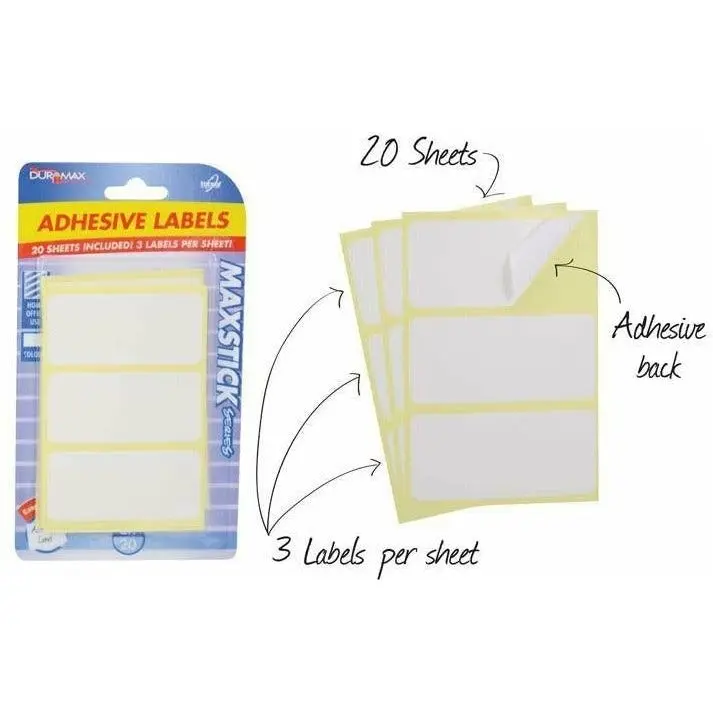 White Sticker Adhesive Labels