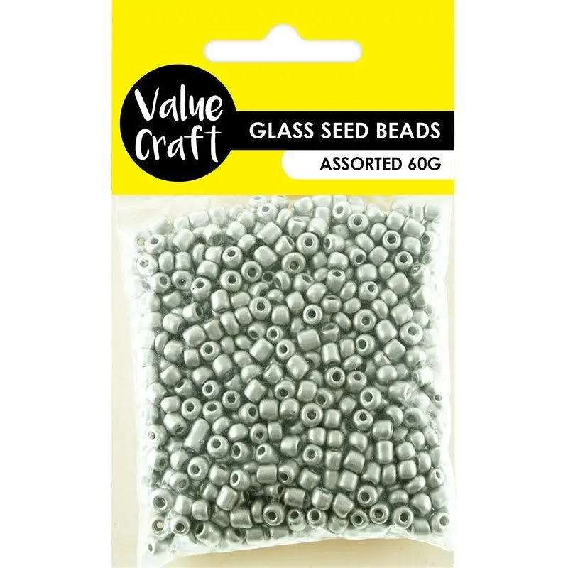 Glass Seed Beads - Metallic Silver