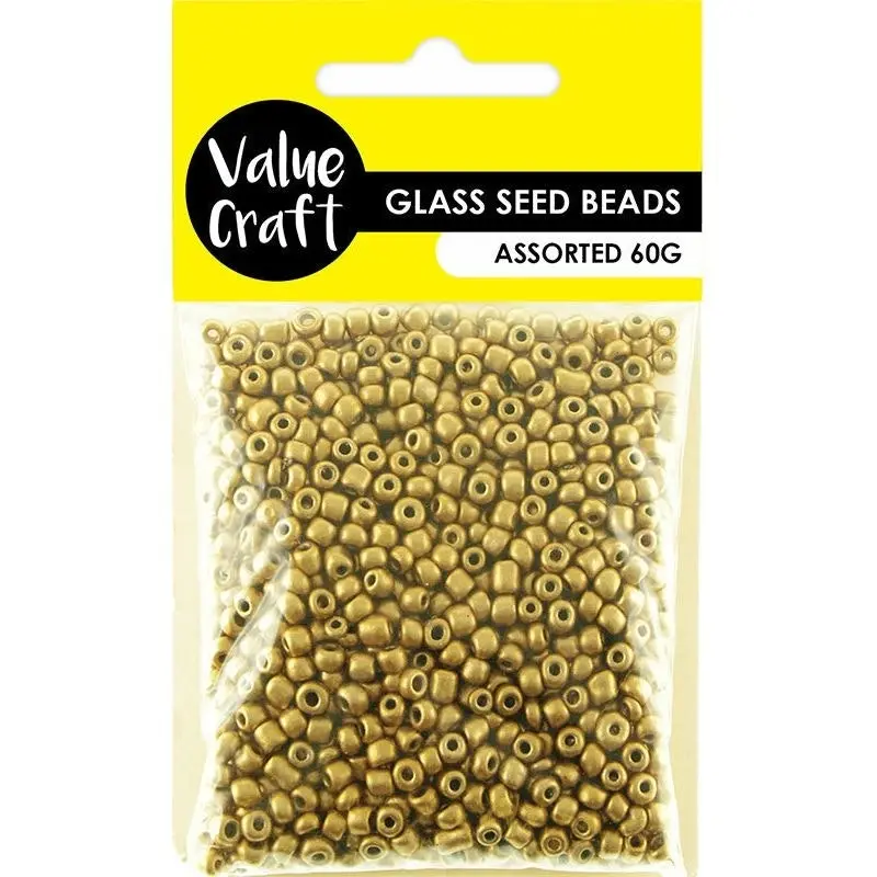 Glass Seed Beads - Metallic Gold