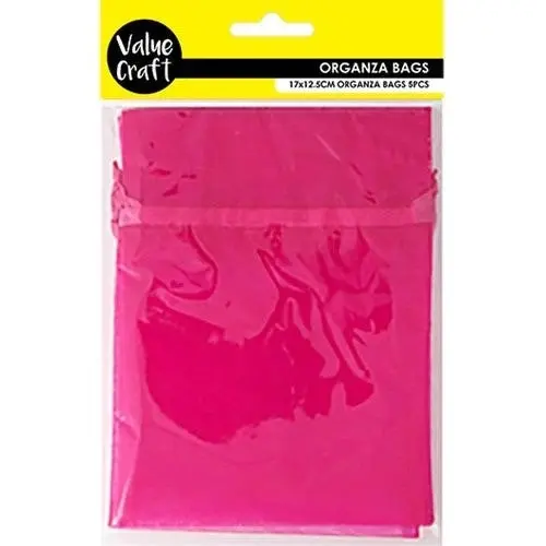 Small Organza Bags - Hot Pink