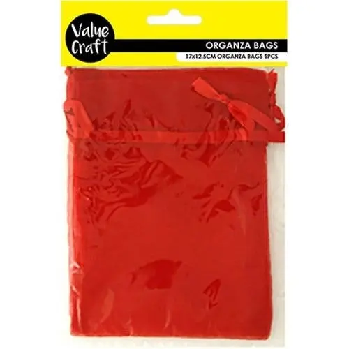 Small Organza Bags - Red