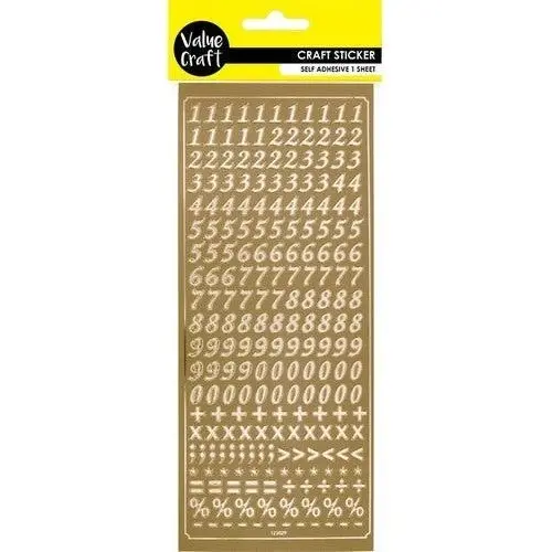 Number Stickers - Gold