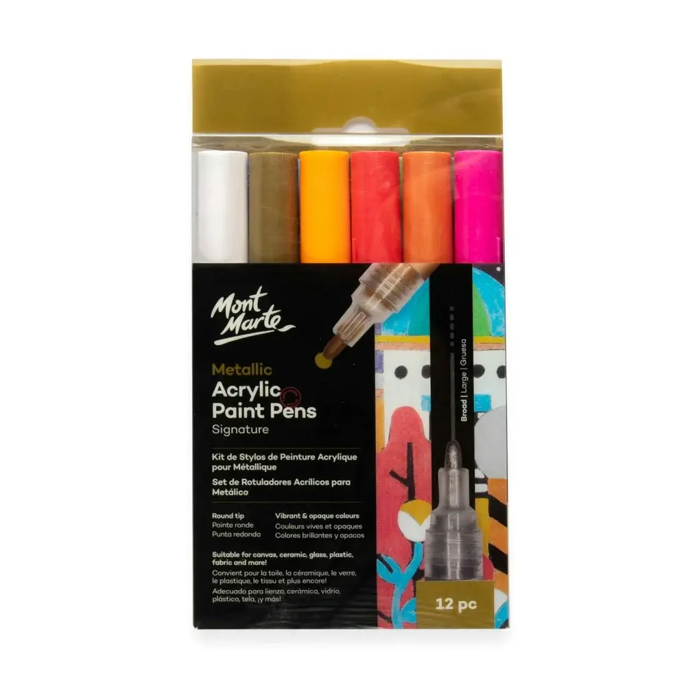 Mont Marte - Metallic Acrylic Paint Pens ONLINE PRICE ONLY