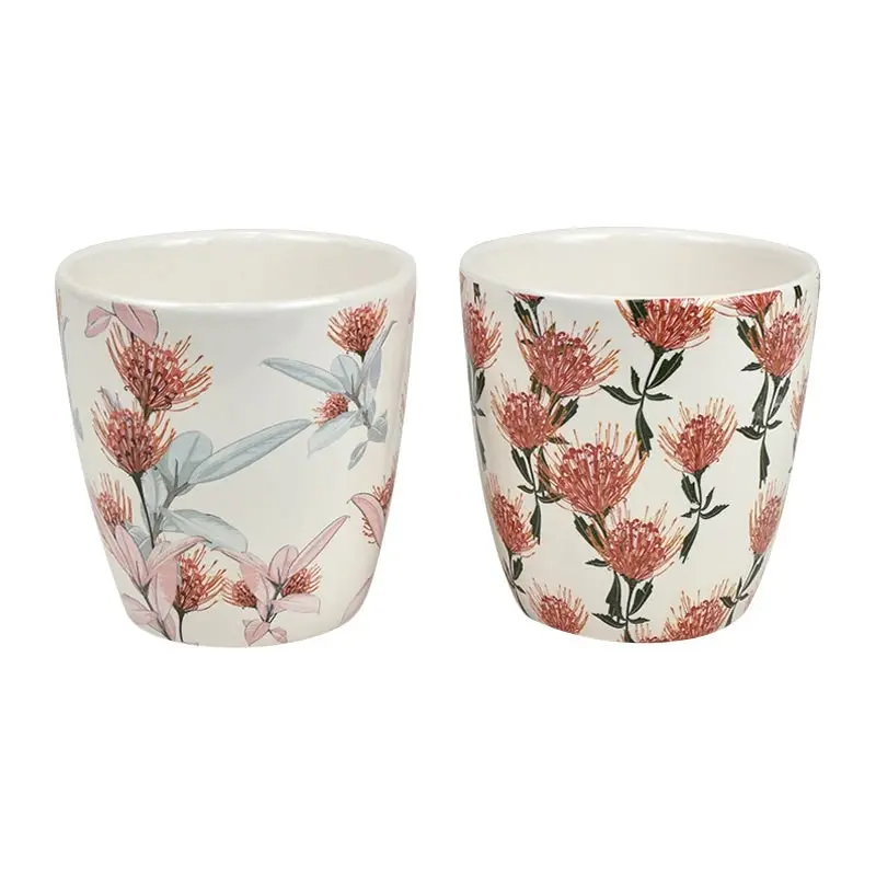 Gum Tree Flower Ceramic Pot Assorted