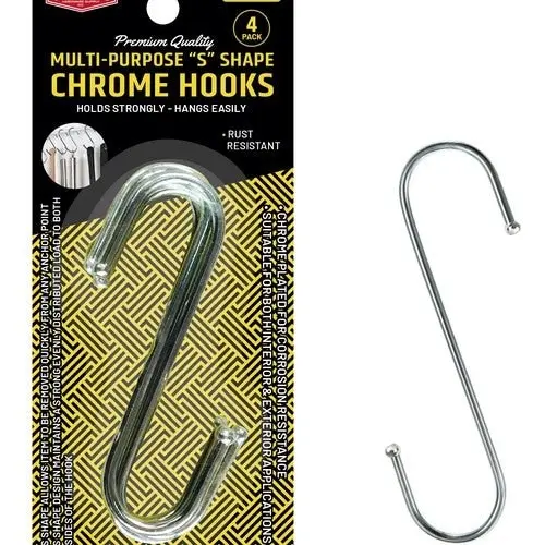 S Shape Hooks - Chrome