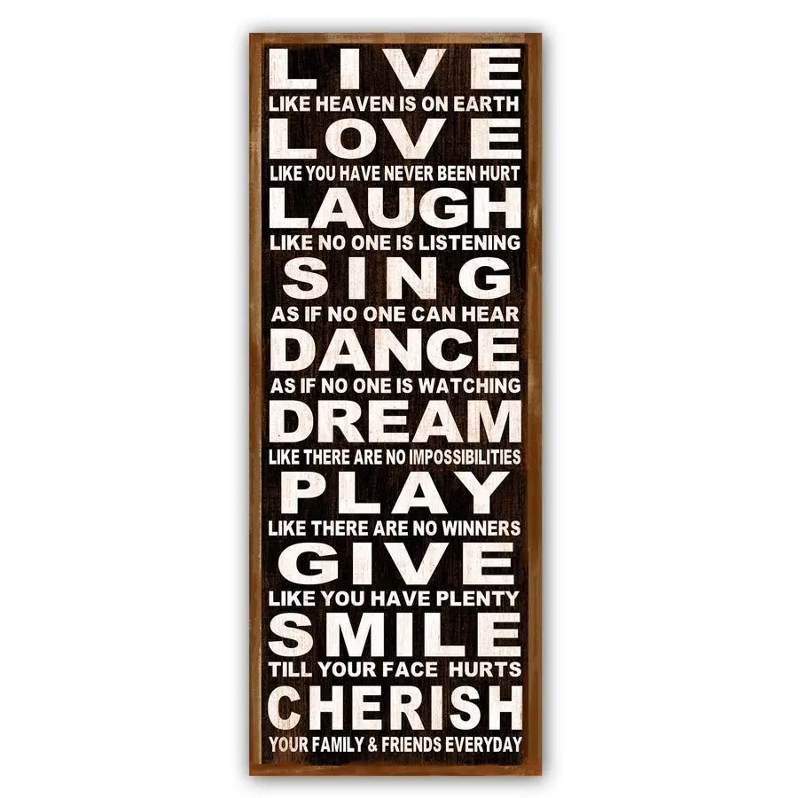 MDF Live Love Wall Hanging Plaque