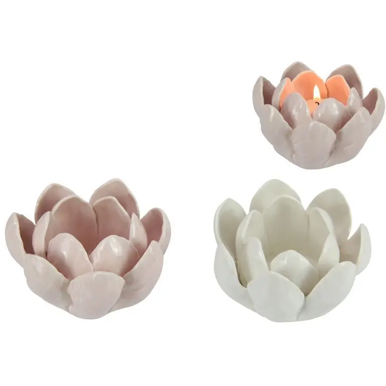 Ceramic Flower Candle Holder