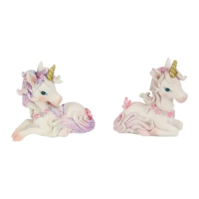 Sitting Unicorn with Butterfly